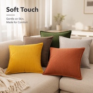 New Style Corduroy Pillowcase 65x65cm Size Solid Color Striped Cushion Cover Sofa Living Room Pillow