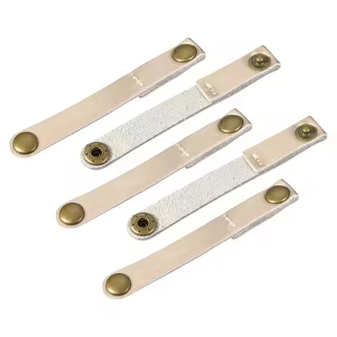 5/10Pcs Leather Cable Straps Cable Tie Wraps Cord Management Holder 90x12mm Portable Earphone Cable 