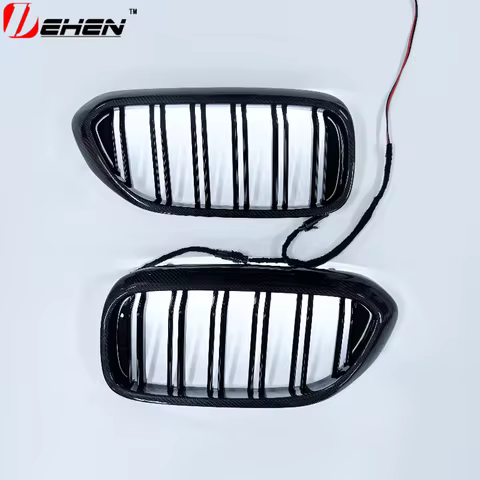 For BMW Grille LED Carbon Fiber X5 X6 E70 E71 06-15 LED Carbon Fiber Racing grill