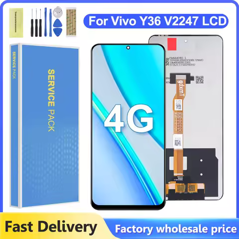 6.64'' Display For Vivo Y36 4G LCD Display Touch Screen Digitizer Assembly Replacement for Vivo Y36 