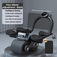 HAOWU Exercise Roller Ab Roller Wheel with Knee Mat & Timer Automatic Rebound Abdominal Exercise Rol