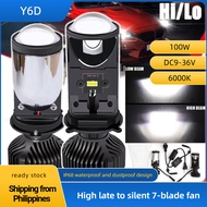 2PCS Universal Headlamps Canbus Y6 H4 LED Car Headlight 6500k Mini Lens Headlight H7 H8 H9 H11 8000L