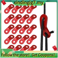 【】20PCS Aluminum Alloy Rope Tensioner Tent Guyline Cord Adjuster Dual Holes Wind Rope Tent Buckle Ul