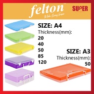 [super stationery] Felton Saiz A3/A4/F4 Bekas Dokumen 20/40/45/50/85/120 MM Document Case with Handl