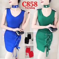 Sexy dress C858 cross with choker dress mini dress span