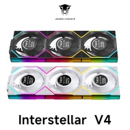 Jungle Leopard Interstellar V4 Building Block Fan 120mm Black White PC Fan Speed Digital Display / 3