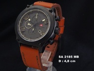 Jam Tangan Swiss Army Sa 2185 Tali Kulit Jam Tangan Pria Ori