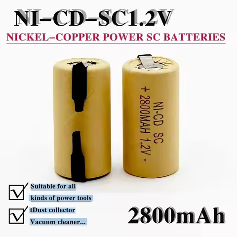 Roza cinnie-1.2v SC Battery 2800mah DIY Tool Vacuum Battery Suitable for Bosch B&D Hitachi Metabo De