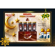 [1 box] Dking bonibol megabol chocolate chocolate coated biscuits 1 box contains 4 jars