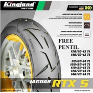 Ban Luar Motor matic Tubeless Kingland RTX 5 90/80-14 100/80-14 Free Pentilban - Ring 14 Original