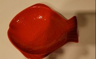 Citysuper紅色魚型陶瓷碟(清雜物)