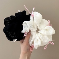 Plus Size Large with Pearl Bowknot Hair Rope Hair Ties Scrunchies Hair Accessory
