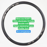 A Pair Of Rims 700c OXO 32hole R35FV discbrake