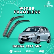 SOFT Wiper Jazz GD3 / IDSI Honda Jazz 2001 - 2008 Frameless 1 SET Kiri & Right W101