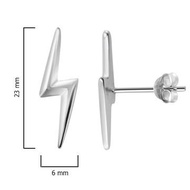 ต่างหูสายฟ้าV.2 silver 92.5 สำหรับ ชาย/หญิง