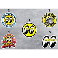 Sticker PACK MOONEYES BRAND LOGO STICKER MOTORCYCLE, CAR, HELMET STICKER VESPA STICKER CASE HP, LAPT