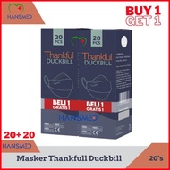 Masker Thankful Duckbill 4 Ply 4D Masker Isi 20 Pcs