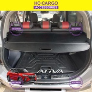 Hc Cargo Perodua ATIVA Leather Retractable Trunk Tonneau Cover Rear Cargo Boot Shade Accessories