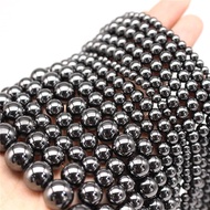 Metal Beads Hematite 6mm Metal Beads 6mm Silver-Black