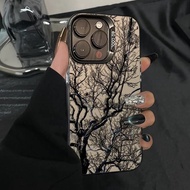 Sketch Black Tree Branches Phone Case For Iphone 17 16 Pro Max 16e 11 12 13 14 15 Pro Max 16 Plus 17