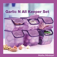 Original Tupperware | Garlic N All Large Set Garlic Onion Container 5.5L 3.5L | Bekas Bawang Putih