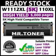 W1112A W1112X W1112XL W1112XXL Compatible Toner For HP Laserjet 108 108A 108w HP 136 MFP 136a MFP 13