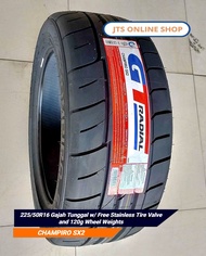 225/50R16 Gajah Tunggal w/ Free Stainless Tire Valve and 120g Wheel Weights (PRE-ORDER)