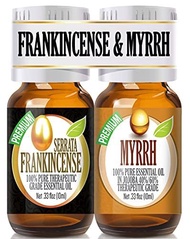 ▶$1 Shop Coupon◀  Frankincense and Myrrh Essential Oil Combo Pack 100% Pure, Best Therapeutic Grade