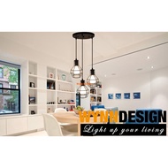 Set with LED Wynn Design Set of 3 with Round Based Lampu Hiasan  Bomb Design Loft Light Nordic Light