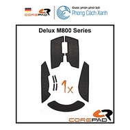Bộ grip tape Corepad Soft Grips Delux M800 Wireless Series / Delux M800 Wired Series - Hàng Chính Hã