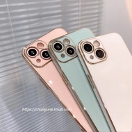 TPU Case Gold Edge For oppo Reno 8T 7Z 8Z A17 A17K A96 Model Soft Back Cover