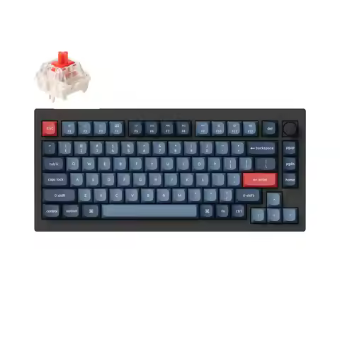 Keychron V1 Max QMK Fully Assembled Knob Custom Mechanical Keyboard 2.4 GHz & Bluetooth Wireless Dou