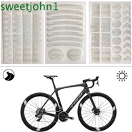 SWEETJOHN 42Pcs/Set Night Safety Stickers, Waterproof Multicolor Reflective Bicycle Stickers, Protective High Visibility Warning Diamond Lattice Honeycomb Grid Sticker Outdoor
