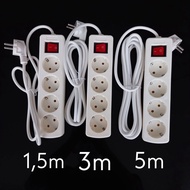 4-hole socket + 1.5 m cable/3 m/5 m Bright-G SNI