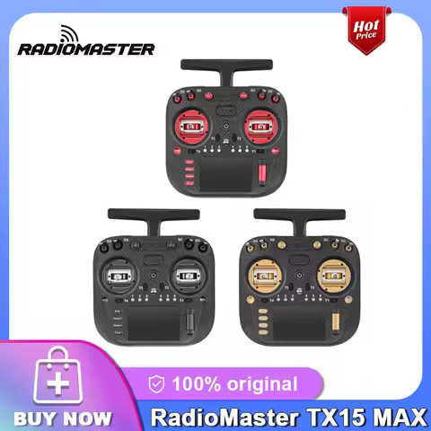 Radiomaster TX15 MAX Remote Control ExpressLRS AG02 CNC HALL GIMBAL LR1121 3.5inch Color Touchscreen