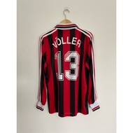 Bayer Leverkusen 1995-96 Nns Rudi Völer Long Sleeve Vintage Blocke Core Rare Retro Jersey