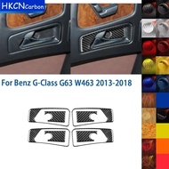 For Benz G-Class G63 W463 2013-2018 Carbon Fiber Inner Door Bowl Panel Cover Set Car Interior Decora