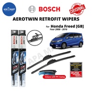 Genuine Bosch Aerotwin Retrofit U Hook Wiper Set for Honda Freed [GB] (Year 2008-2016) (26"/14")