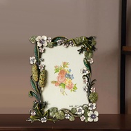 [uguuiya] 3.5x5 Picture Frame, Floral Picture Frame, 3.5x5 Metal Picture Frame, Flower Photo Frame f