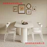 Marble Simple Chair Household Luxury Island Dining Table Table Small Apartment Board Light Rectangul
