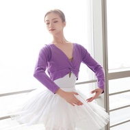 Adult Women Dance Coat Ballet Wrap Gymnastics Girls Ballet Dance Leotard Sweater Long Sleeve Tops