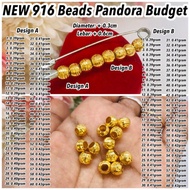 Beads bajet emas 916 tulen