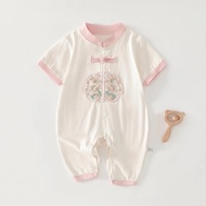 Baby Jumpsuit One Hundred Days Over Month One Year Old Romper Chinese Style Summer 2026.7.27