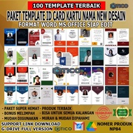 Paket Teme ID CARD Kartu Nama WORD Siap Tinggal Edit Usaha Percetakan Termurah Terlaris