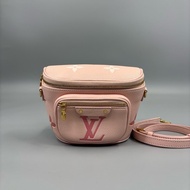 LV 路易威登 97新 Bumbag Mini夏日限定漸變粉色腰包