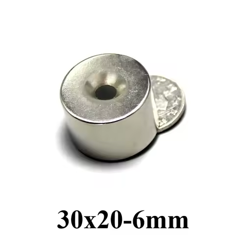 30x20-6mm Powerful Magnets 30x20 mm Hole 6mm For Home Refrigerators, Offices DIY30*20-6mm