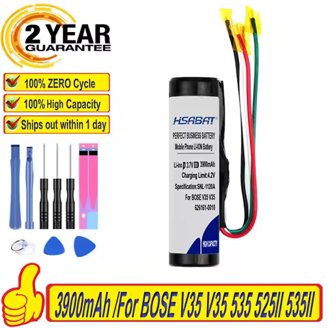 Top Brand 100% New 3900mAh 064454, 626161-0010 Battery for BOSE V35 V35 535 525II 535II T20 Batterie