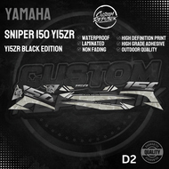 Yamaha Sniper 150 Y15ZR Black Edition Decals Set