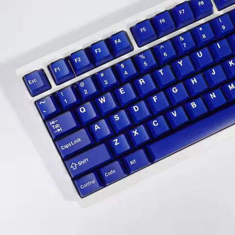 KBDiy 174 Keys PBT Cherry Profile Blue Jade Keycaps for Game Mechanical Keyboard Double Shot DIY for