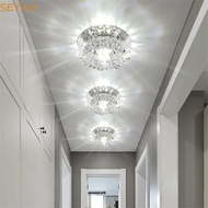 SEYAN LED Ceiling Lights, 3W Aisle Flush Balcony lamp, Multicolor Downlight 220V Crystal Modern Corr